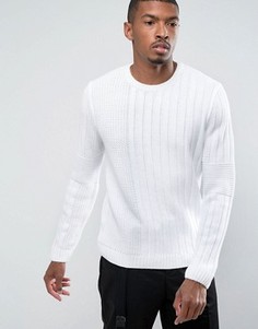 Серовато-желтый фактурный джемпер в рубчик ASOS - Бежевый