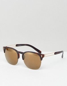 Солнцезащитные очки в стиле ретро в черепаховой оправе AJ Morgan - Коричневый