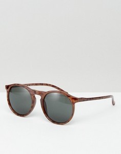 Круглые солнцезащитные очки в черепаховой оправе AJ Morgan - Коричневый