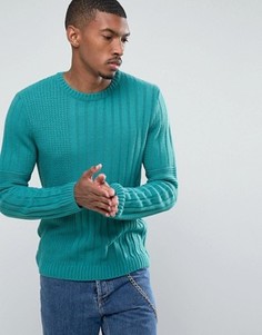 Зеленый фактурный джемпер в рубчик ASOS - Зеленый