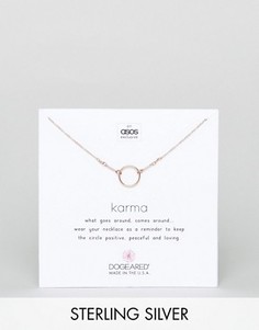 Ожерелье с покрытием из розового золота и подвеской эксклюзивно для Dogeared x ASOS - Золотой