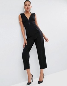 Трикотажный комбинезон ASOS - Черный