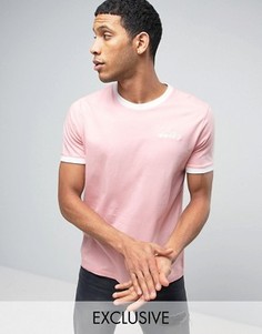 Футболка с маленьким логотипом Diadora Ringer эксклюзивно для ASOS - Розовый