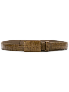 crocodile skin effect belt Egrey