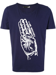 футболка с принтом руки Love Moschino