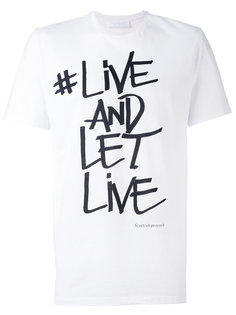 футболка с принтом Live And Let Live Neil Barrett