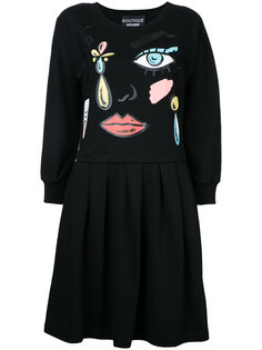 платье с принтом Cartoon Face Boutique Moschino