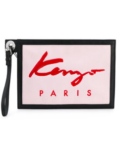 клатч с принтом логотипа Kenzo