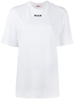 футболка с принтом логотипа MSGM