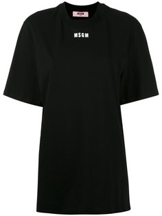 футболка с принтом логотипа MSGM