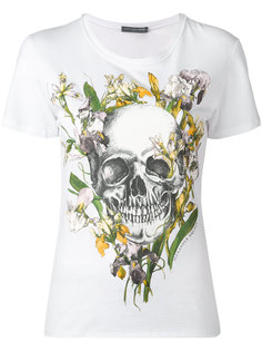 iris skull T-shirt Alexander McQueen