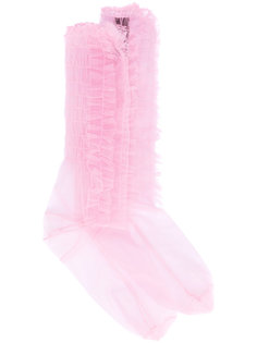 прозрачные носки с рюшами MSGM