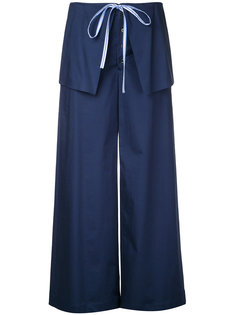 широкие брюки с накладными панелями Le Ciel Bleu
