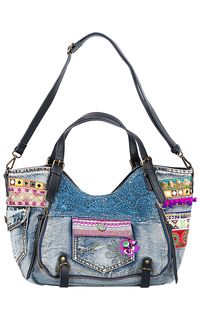 Хлопковая сумка с принтом Desigual