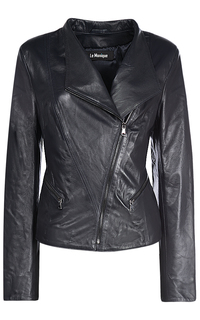 Черная кожаная куртка LE Monique