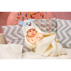 Полотенце с капюшоном Собачки Fun Dry, Twinklbaby, бежево-голубой
