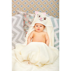 Полотенце с капюшоном Кошки Fun Dry, Twinklbaby, бежево-розовый