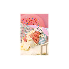 Полотенце с капюшоном Зайки Fun Dry, Twinklbaby, бежево-розовый
