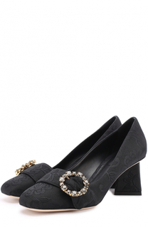 Парчовые туфли на фигурном каблуке Dolce &amp; Gabbana