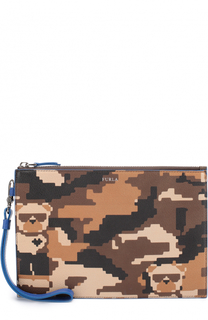 Кожаная папка на молнии с ремешком Furla