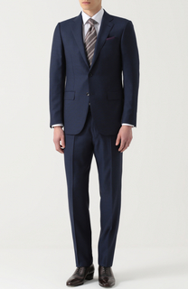 Шерстяной костюм с пиджаком на двух пуговицах Ermenegildo Zegna