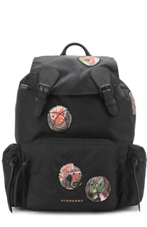 Текстильный рюкзак с контрастными нашивками Burberry