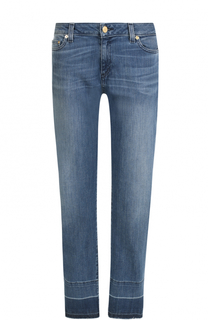 Укороченные джинсы прямого кроя с потертостями MICHAEL Michael Kors