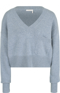 Укороченный пуловер свободного кроя с V-образным вырезом Chloé
