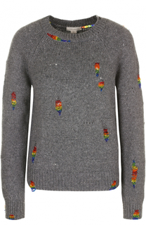 Пуловер с круглым вырезом и контрастной вышивкой Marc Jacobs