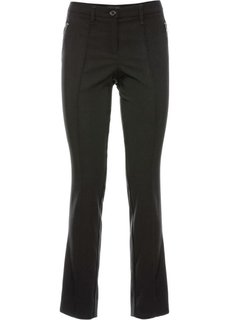 Брюки-стретч 7/8 из бенгалина (черный) Bonprix