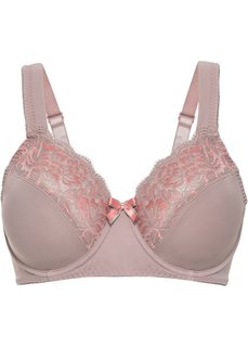 Бюстгальтер, чашка C (светлый серо-коричневый/лососевый ярко-розовый) Bonprix