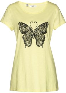 Футболка из трикотажа фламе с рукавом 1/2 (лимонный сорбет с рисунком) Bonprix