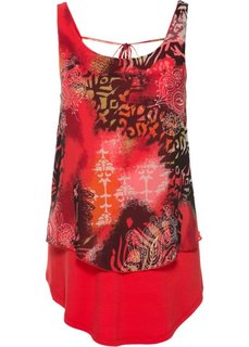 Футболка (красный с узором) Bonprix