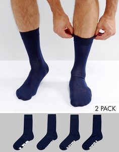Набор из 2 пар носков с отделкой ASOS Wedding - Темно-синий