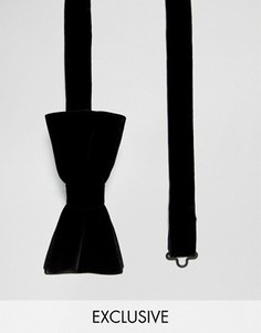 Бархатный галстук-бабочка Noose &amp; Monkey - Черный