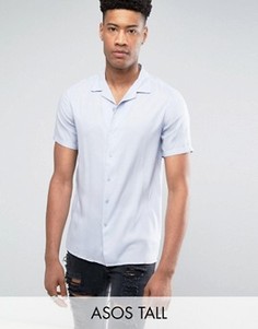 Свободная вискозная рубашка ASOS TALL - Синий