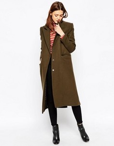 Пальто миди ASOS - Зеленый