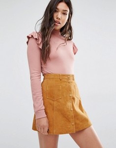 Джемпер с оборками на рукавах Boohoo - Розовый