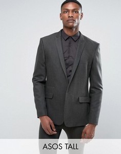 Зеленый облегающий пиджак из ткани с добавлением шерсти ASOS TALL - Зеленый