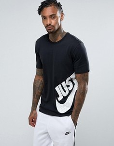 Черная футболка с принтом-галочкой Nike 847633-011 - Черный