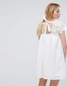 Платье с вышивкой MAX&amp;Co Denise - Белый