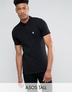 Обтягивающее поло черного цвета ASOS TALL - Черный