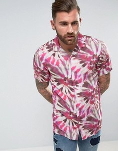 Рубашка классического кроя с принтом тай-дай ASOS - Розовый