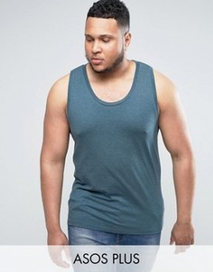 Зеленая обтягивающая майка ASOS PLUS - Зеленый