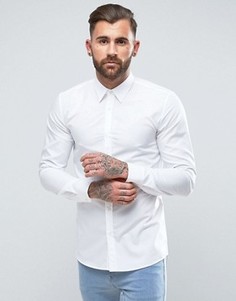 Классическая рубашка слим из поплина HUGO by Hugo Boss Elisha - Белый
