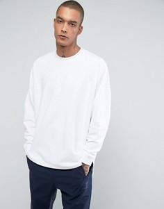 Oversize-свитшот с асимметричным краем ASOS - Белый