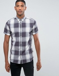 Рубашка в клетку с короткими рукавами Jack &amp; Jones Originals - Серый