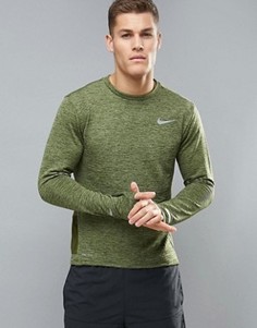 Зеленый лонгслив Nike Running Therma Sphere Element 807453-331 - Зеленый