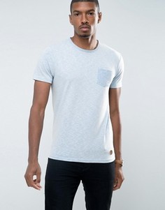 Футболка в крапинку с карманом Brave Soul - Темно-синий