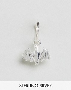 Серебряная серьга-кольцо с подвеской Regal Rose - Серебряный